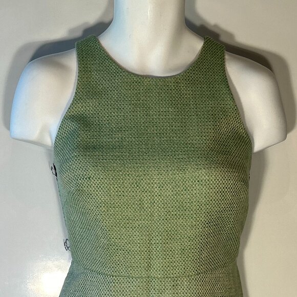 Banana Republic SZ 12 Green Linen Blend Dress Wardrobe Staple Career Dressy Mode - Picture 4 of 10